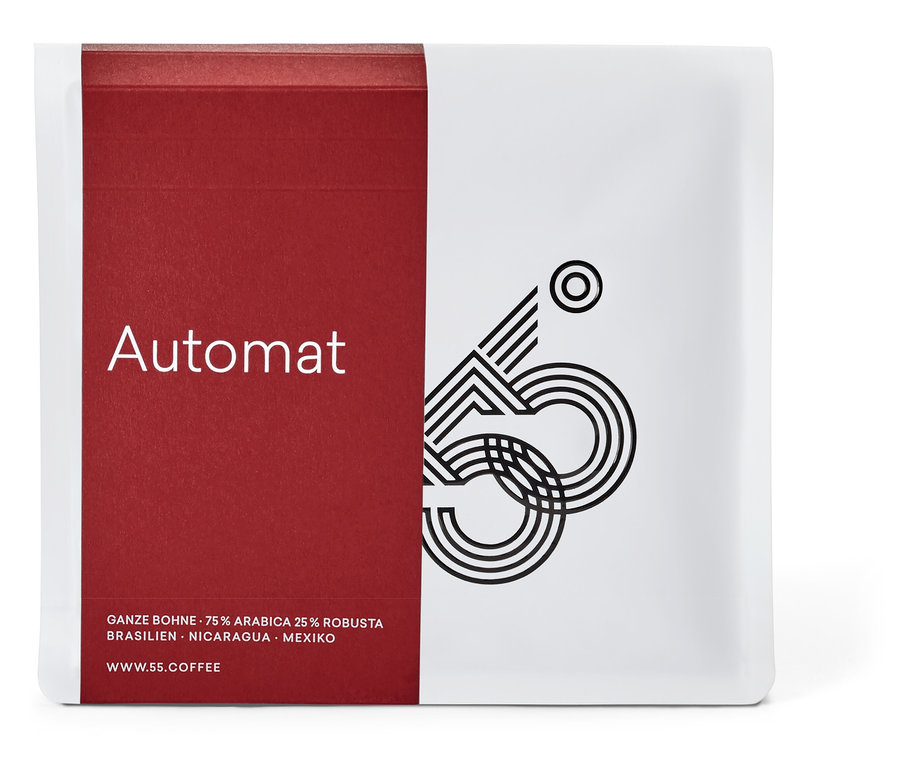 55 Degrees - Automat Caffè Crema - 250 g Ganze Bohne