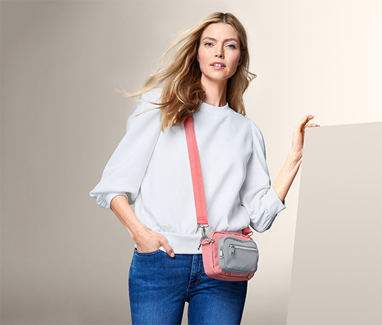 Sicherheits-Gürtel- und Umhängetasche, roséfarben-grau online bestellen bei  Tchibo 610365