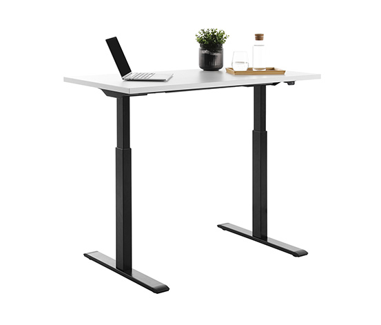 Topstar-Schreibtisch, elektrisch höhenverstellbar, Gestell schwarz,  Tischplatte weiß online bestellen bei Tchibo 633587