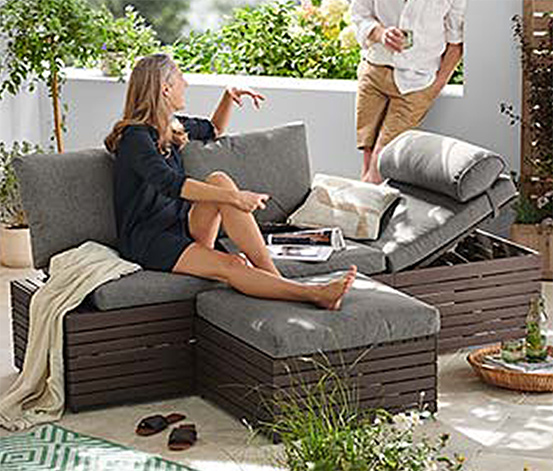 Sofa-Liege »Tinus« mit Relax-Komfort-Kissen, schwarz online bestellen bei  Tchibo 614746