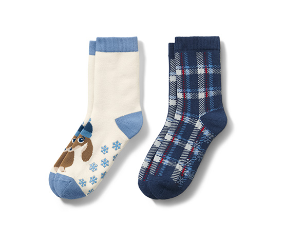 2 Paar Kleinkinder-Antirutsch-Socken mit Dackel-Jacquard online bestellen  bei Tchibo 651228