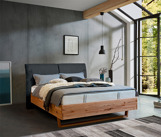Massivholzbett »Norina« von ADA AUSTRIA premium, 180 x 200 cm, schiefergrau  online bestellen bei Tchibo 640814