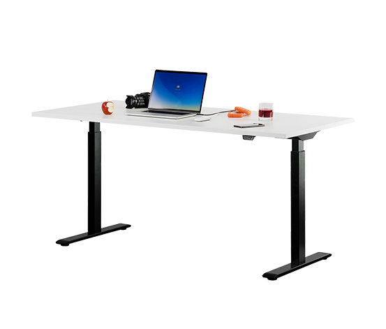 Topstar-Schreibtisch, elektrisch höhenverstellbar, ca. 160 x 80 cm, Gestell  schwarz, Tischplatte weiß online bestellen bei Tchibo 633591