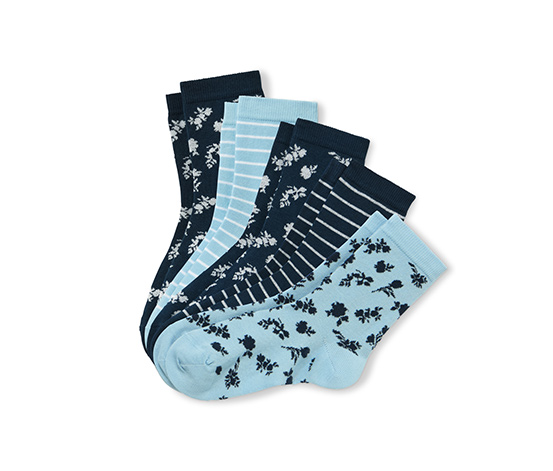 5 Paar Kinder-Socken, bei Tchibo bestellen online 656983 geblümt