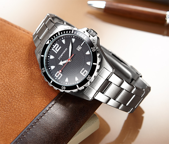 Herren-Edelstahl-Armbanduhr online bestellen bei Tchibo 321442