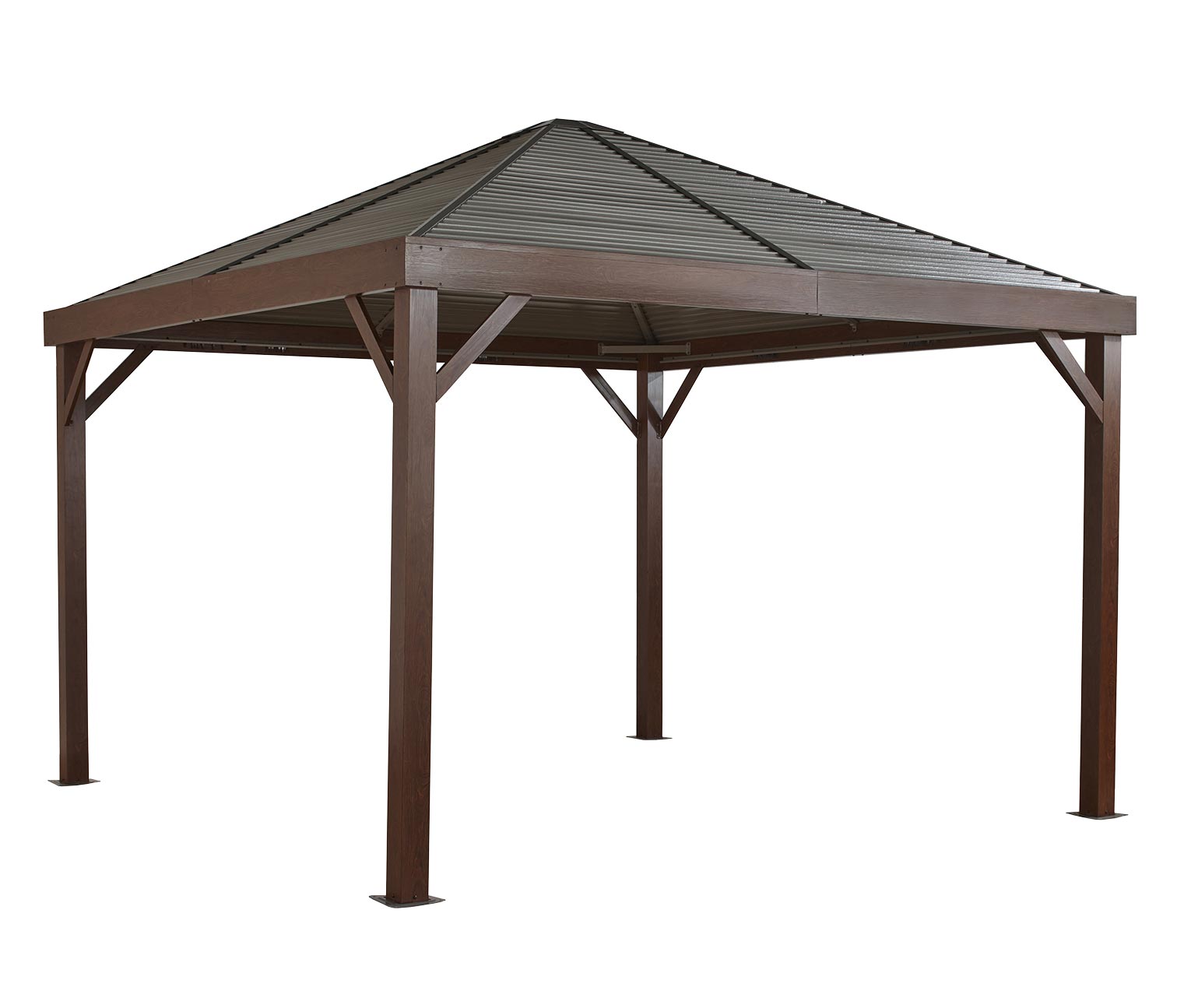 Sojag-Premium-Pavillon, Aluminium in Holzoptik, ca. 363 x 363 cm online  bestellen bei Tchibo 378643