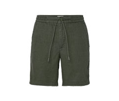 Leinen-Shorts, khaki